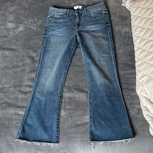 FRAME Women's Crop Bootcut Jeans - Distressed Hem